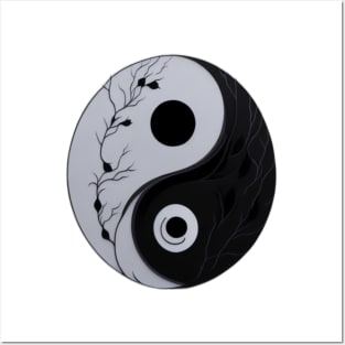 yin and yang graphic Posters and Art